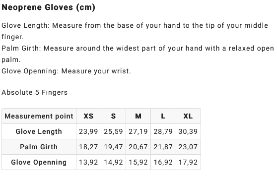 Billabong Glove Size Chart 23 0 Grentabelle